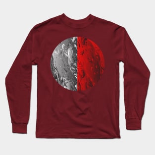 red and silver circle Long Sleeve T-Shirt